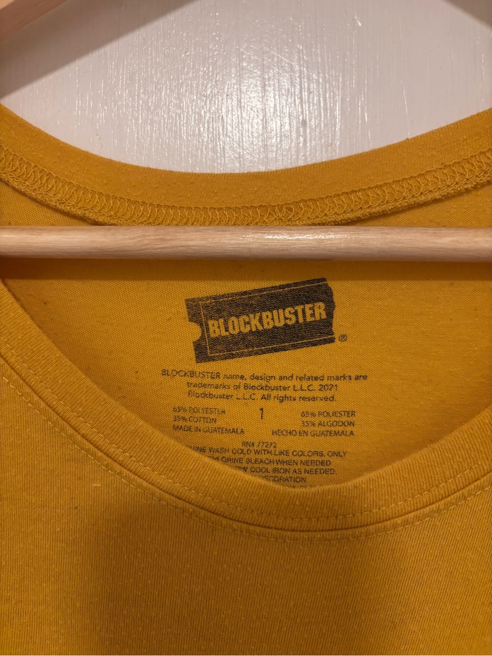 Yellow "Be Kind Please Rewind" Smiley Tee - Picture 2 of 3